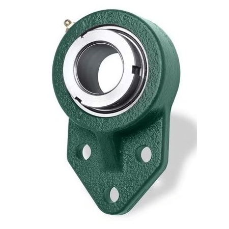 Peer Flange Bracket Unit Cast Iron With Three Bolt Holes And Wide Inner Ring Set Screw Locking Insert UCFB206-20